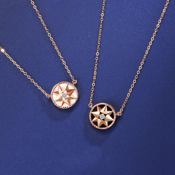 Star Compass Charm Necklace