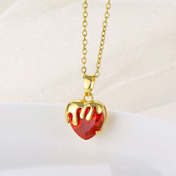 Heart Gem Pendant Necklace
