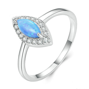 Marquise-Opal-Cabochon-Nebelblick-Halo-Ring