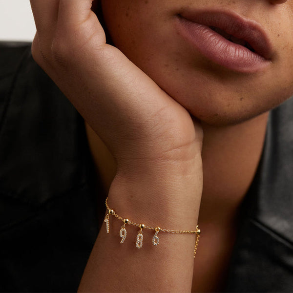 Gold Lucky Numbers Bracelet