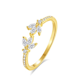 Marquise Leaf Stacking Ring