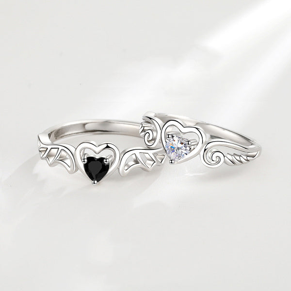 Angel Devil Couple Matching Ring