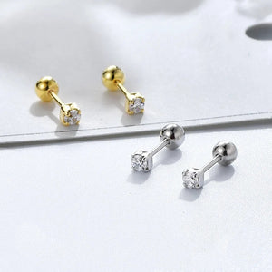 Ohrstecker mit kleinem Knoten und Kugelverschluss