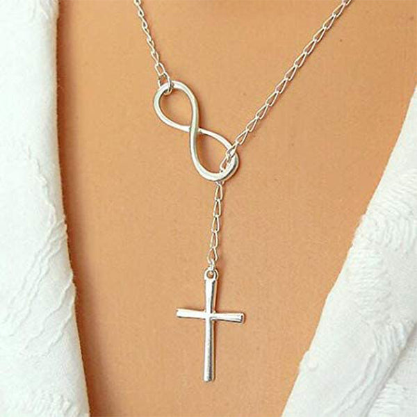 Mobius Cross Layered Necklace