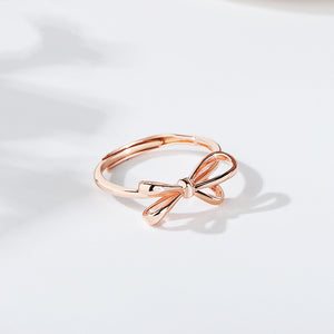Bow Tie Bowknot Stacking Band Ring