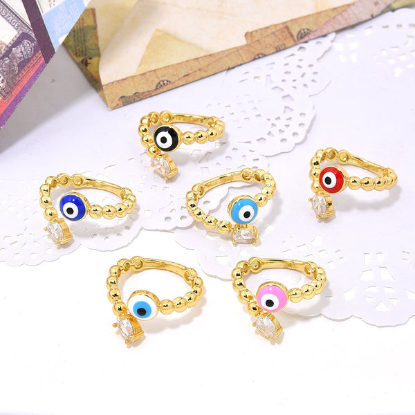 Gold Turkish Evil Eye Ring