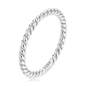 Minimalist Twist Band Stacking Ring