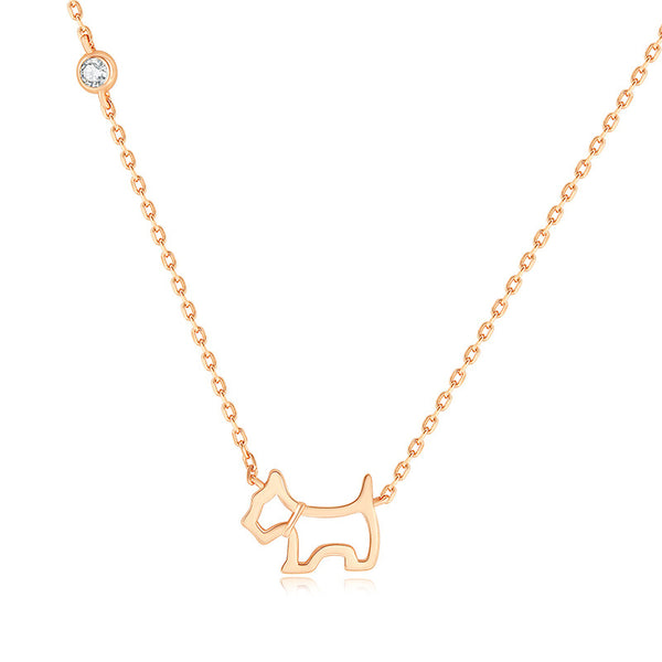 Cute Tiny Dog Pendant Necklace
