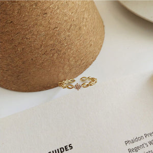 Vintage Braided Diamond Stacking Ring