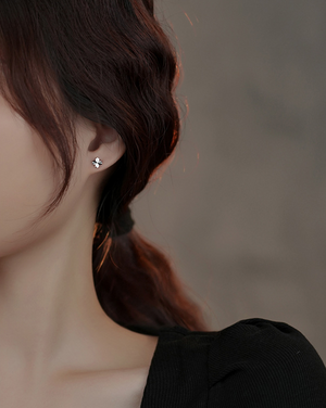 Tiny Small Four Leaf Clover Stud Earrings