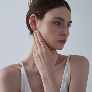 Five Princess-Cut Moissanite Statement Ring