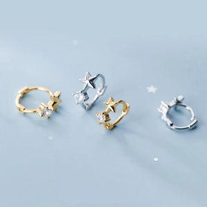 Dainty Star Huggie Hoop Earrings