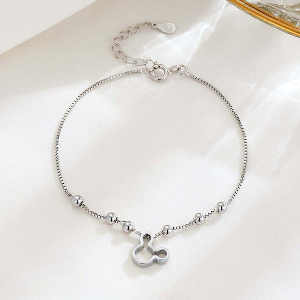 Silver Mickey Mouse Charm Bracelet