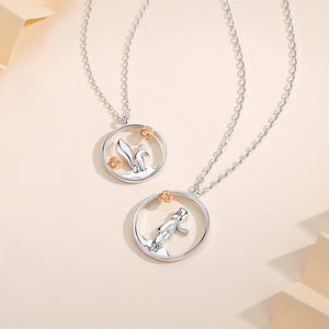 Little Prince Fox Matching Couple Necklace