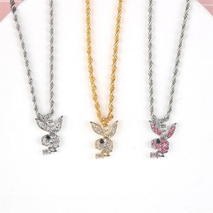 Cute Bunny Rabbit Pendant Necklace