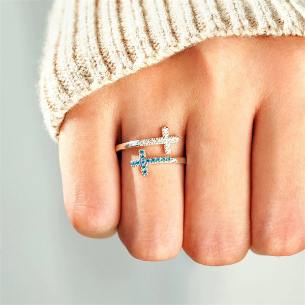 Double Cross Stacking Bypass Ring