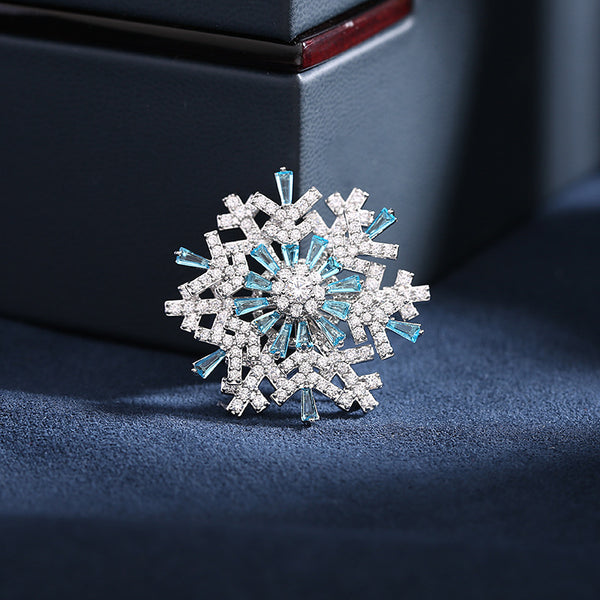 Snowflake Spinner Pin Brooch