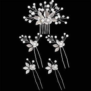 Flower Pearl Bridal Wedding Hairpin