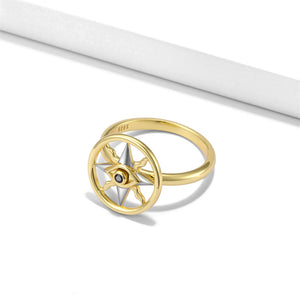 Böser Blick Kompass Fidget Spinner Ring