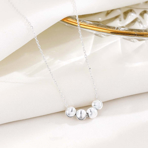 Silver Round Beads Necklace