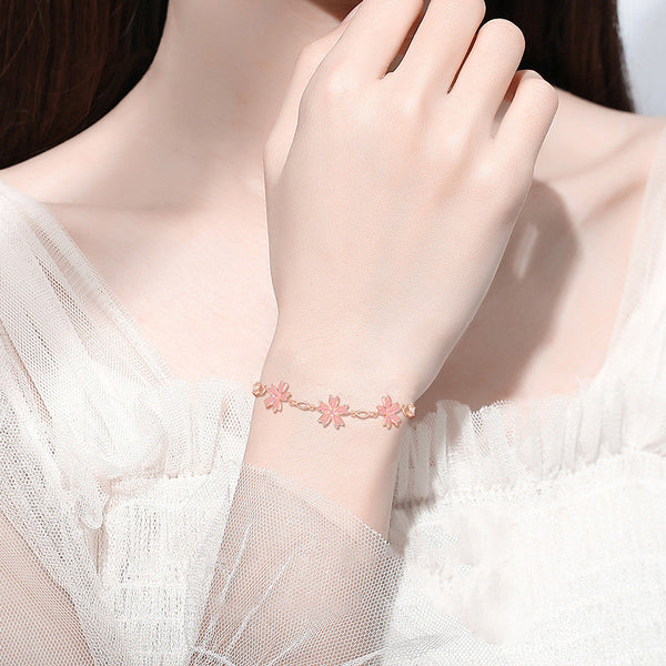 Pink Cherry Blossom Bracelet