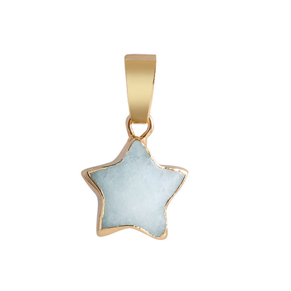 Crystal Raw Stone Star Necklace