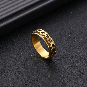 Heart Anxiety Fidget Spinner Band Ring