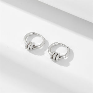 Triple Ring Small Hoop Earrings