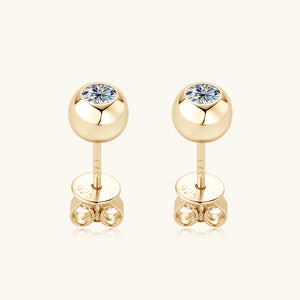 Boucles d'oreilles puces de mariage en moissanite à vis