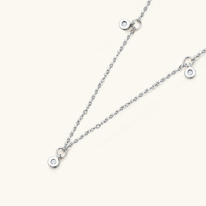 Moissanite Charm Layering Station Necklace