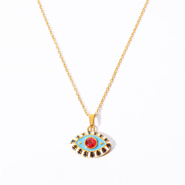 Colorful Evil Eye Charm Necklace