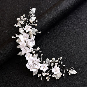 Pearl Flower Bridal Wedding Headband