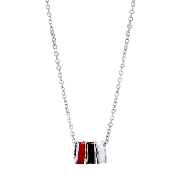 Classic Tricolor Ring Necklace