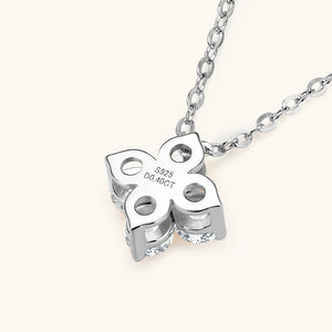 Moissanite Four Leaf Clover Charm Necklace