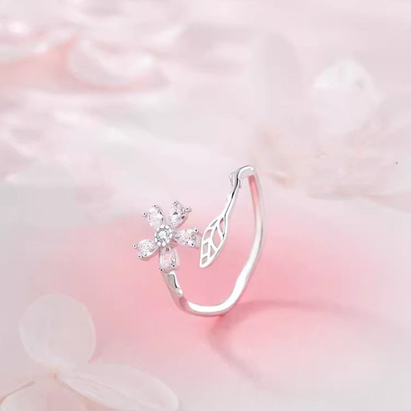 White Cherry Blossom Ring