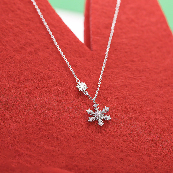 Dainty Snowflake Layered Necklace