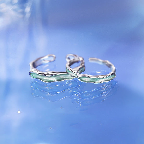 Enamel Couple Matching Ring