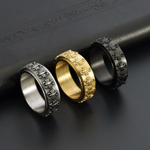 Scorpion Embossed Fidget Spinner Ring