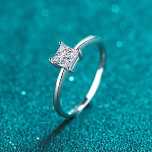 Princess-Cut Moissanite Engagement Ring