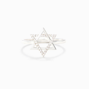 Dainty Star Of David Stacking Band Ring