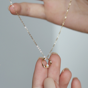 Dainty Infinity Mobius Charm Necklace