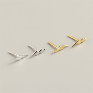 Lightning Bolt Thunderbolt Stud Earrings
