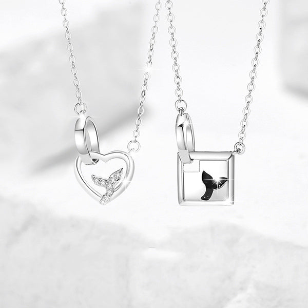 Whale Tail Couple Necklace