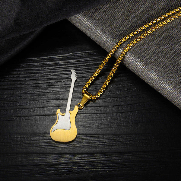 Classic Guitar Pendant Necklace