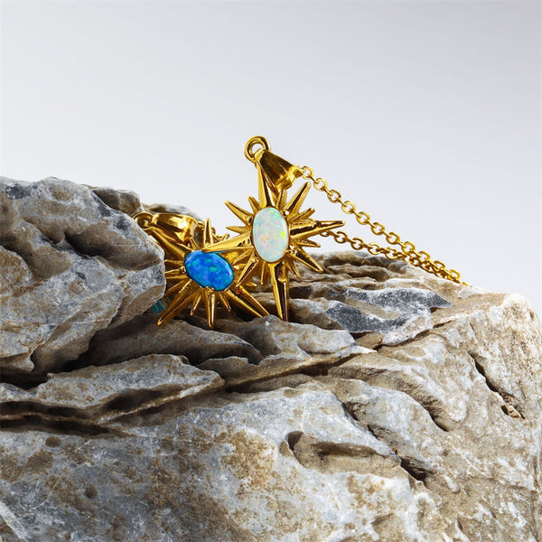Opal Star Pendant Necklace
