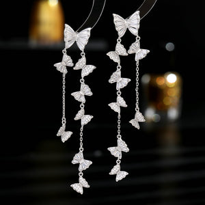 Butterfly Statement Dangle Drop Earrings