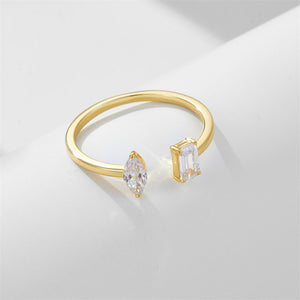 Dainty Gold Gemstone Stacking Ring