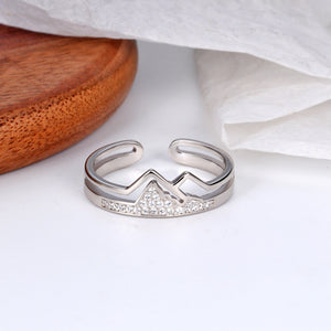 Silver Mountain Stacking Band Ring