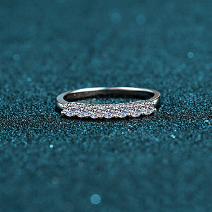 Seven-Stone Moissanite Pave Statement Ring