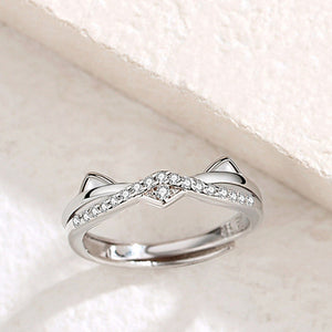 Cat Paw Matching Couple Band Ring
